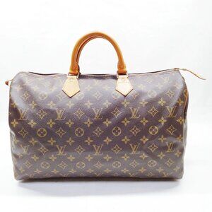 Authentic Louis Vuitton Speedy 40 Brown Monogram Hand Bag mn621-021726